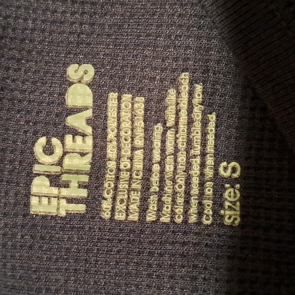 Epic Threads blue waffle shirt size Small new - Picture 5 of 5